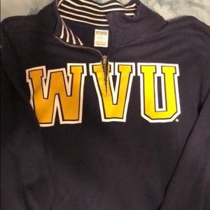 PINK WVU quarter zip